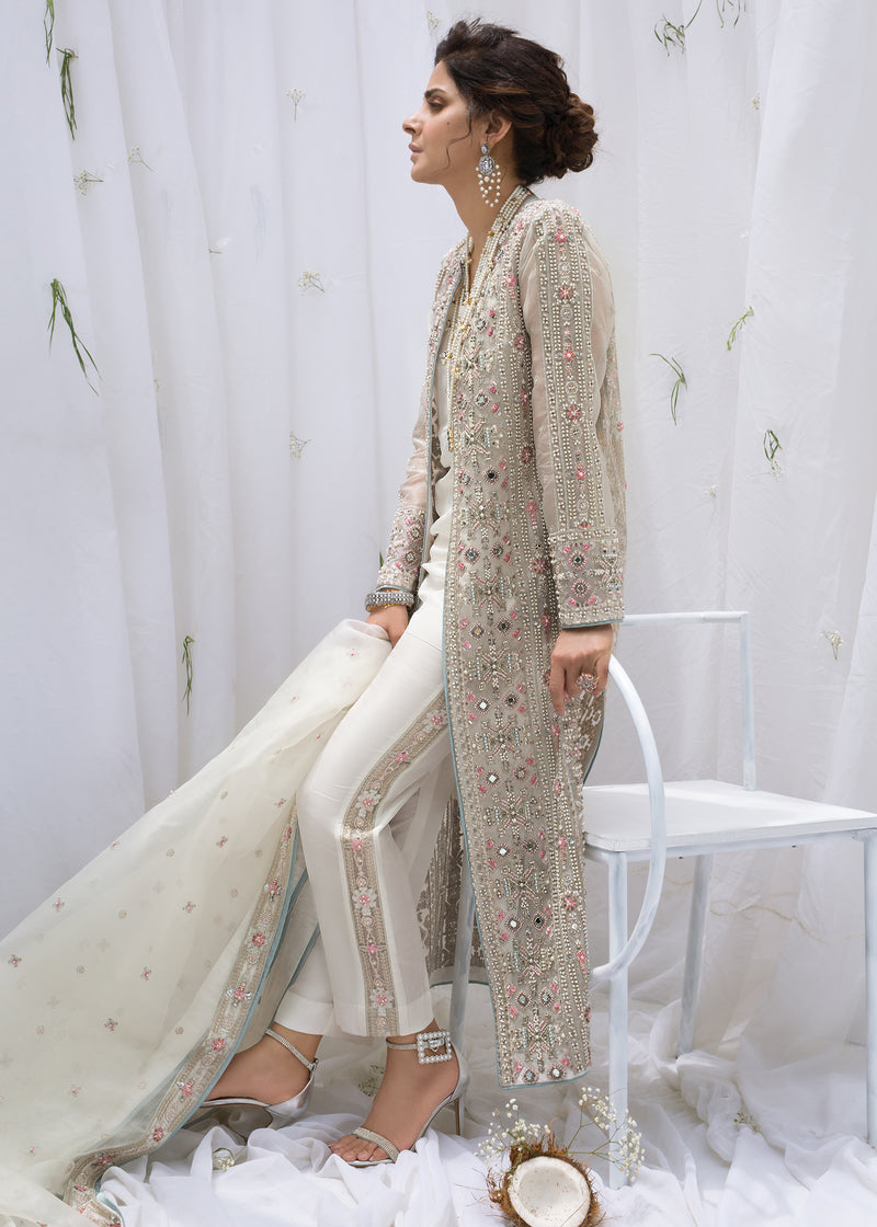 Rococo | Ice Blue & Ivory Luxury Formal Ensemble