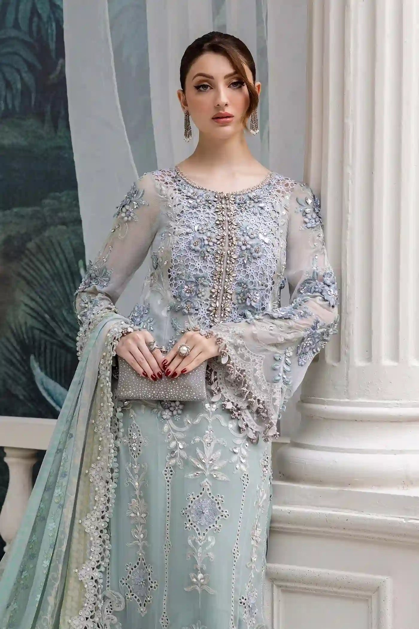 Maria B. Embroidered Suit