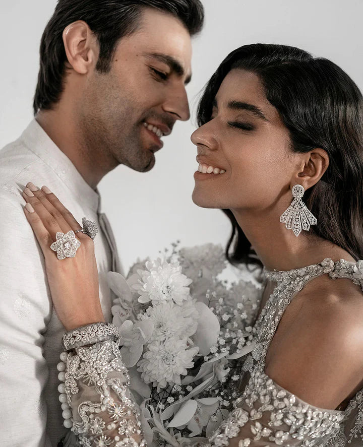 Republic Womenswear - E-52 Handcrafted Net Ensemble