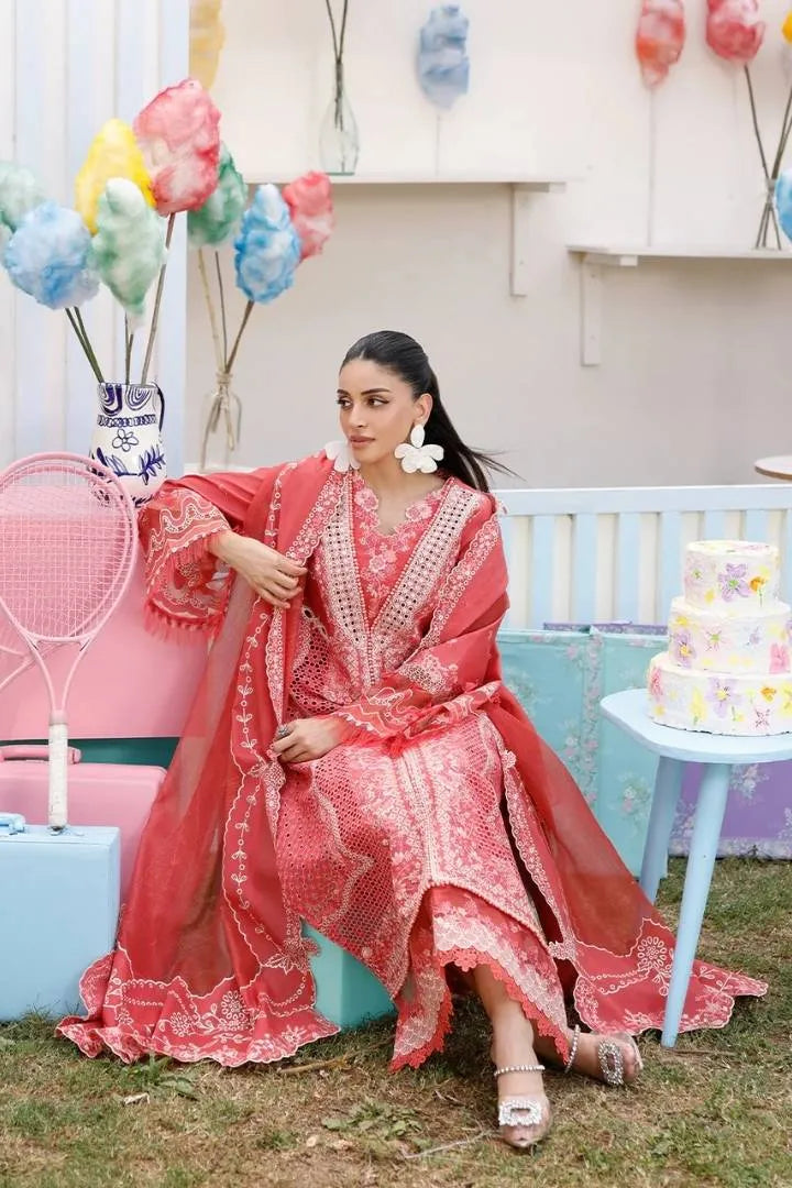 Bin Ilyas - 3pc Luxury Lawn - 32-A - Front View