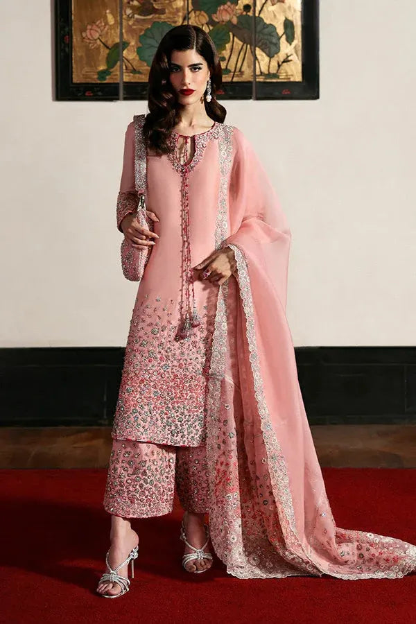 Hussain Rehar - Evara - Blush Pink - Full Front