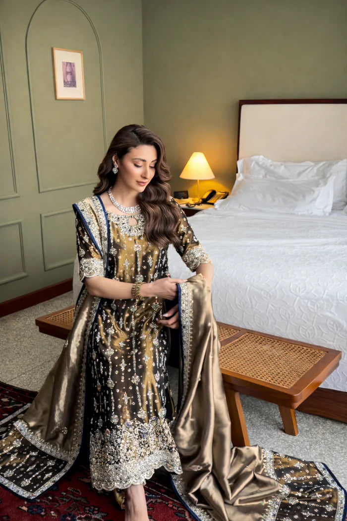 Haris Shakeel - Double Zari Fabric - Front