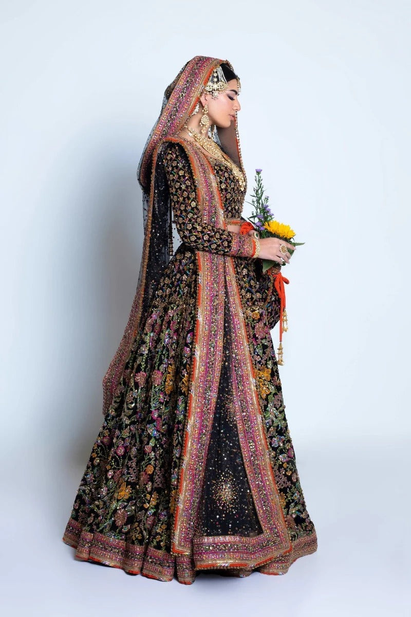 Fahad Hussain - Naushayz Black Silk Ensemble