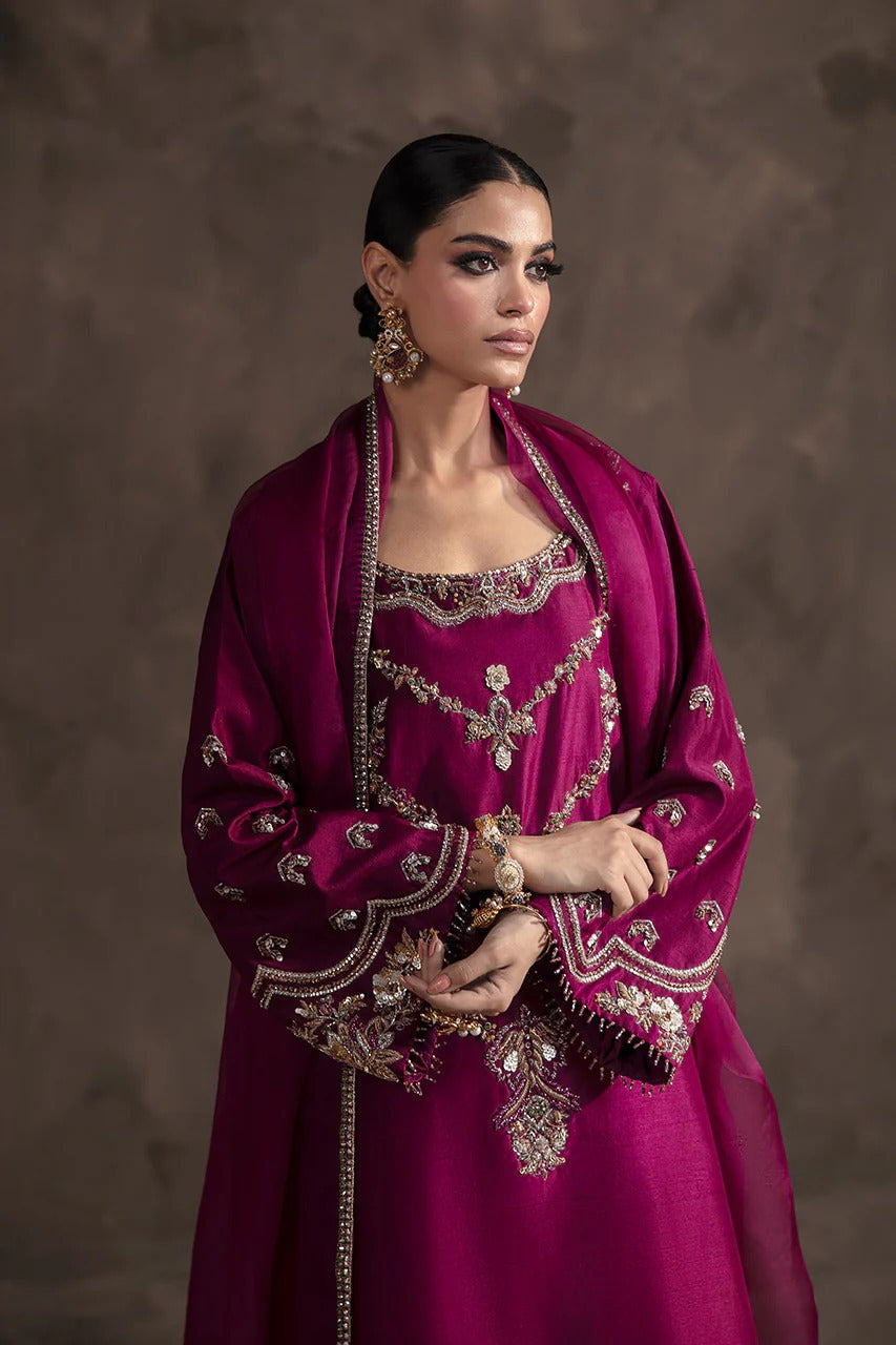 Irina - Burgundy Hand-Embellished Shalwar Kameez
