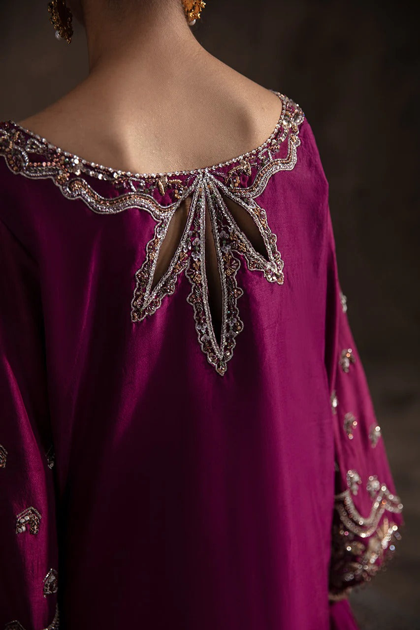 Irina - Burgundy Hand-Embellished Shalwar Kameez