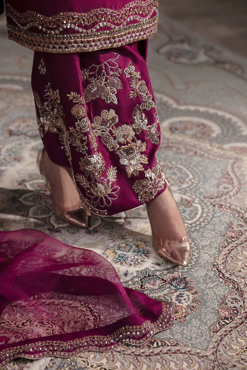 Irina - Burgundy Hand-Embellished Shalwar Kameez