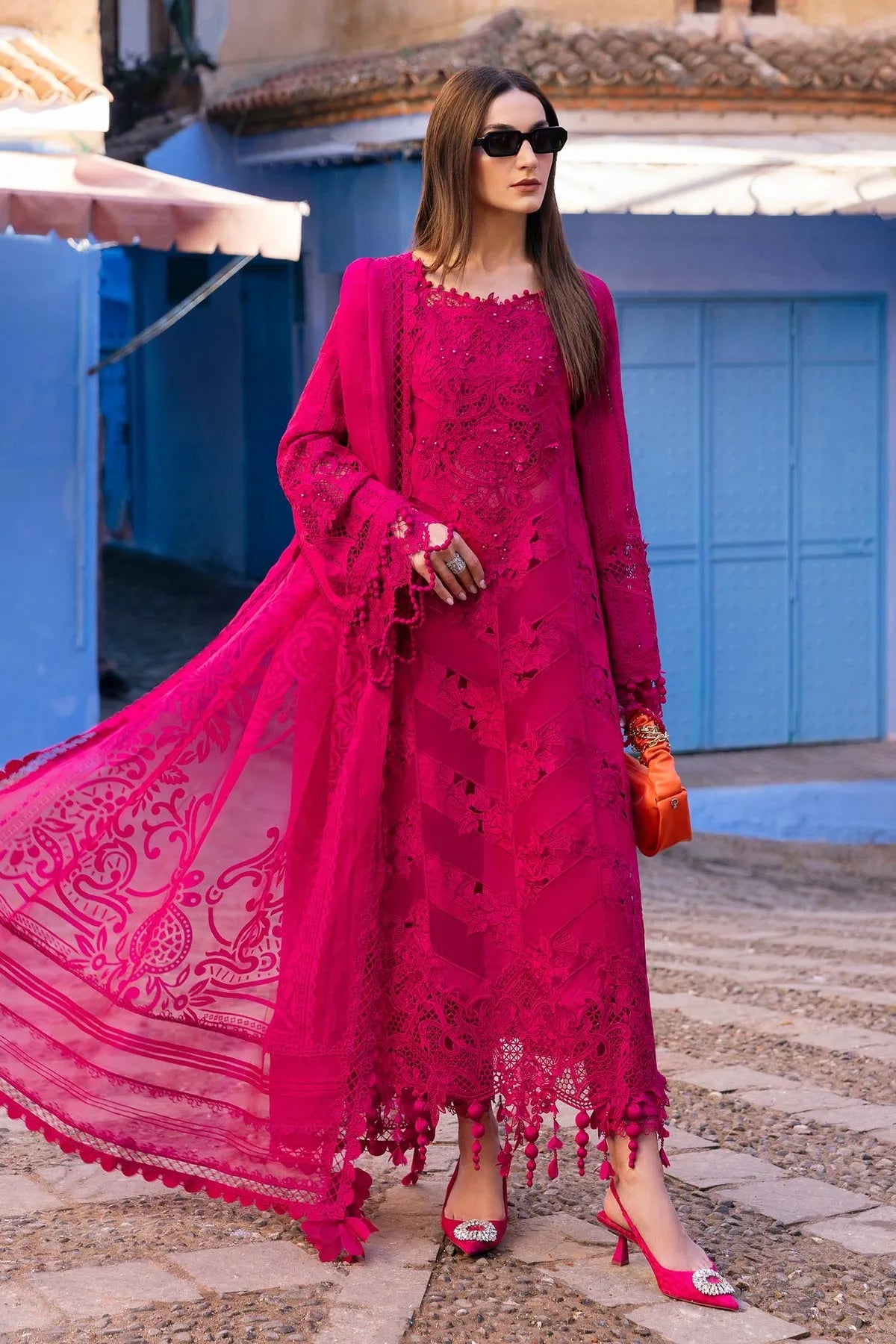 Maria B - Luxury Lawn 2508-A - Full Front View