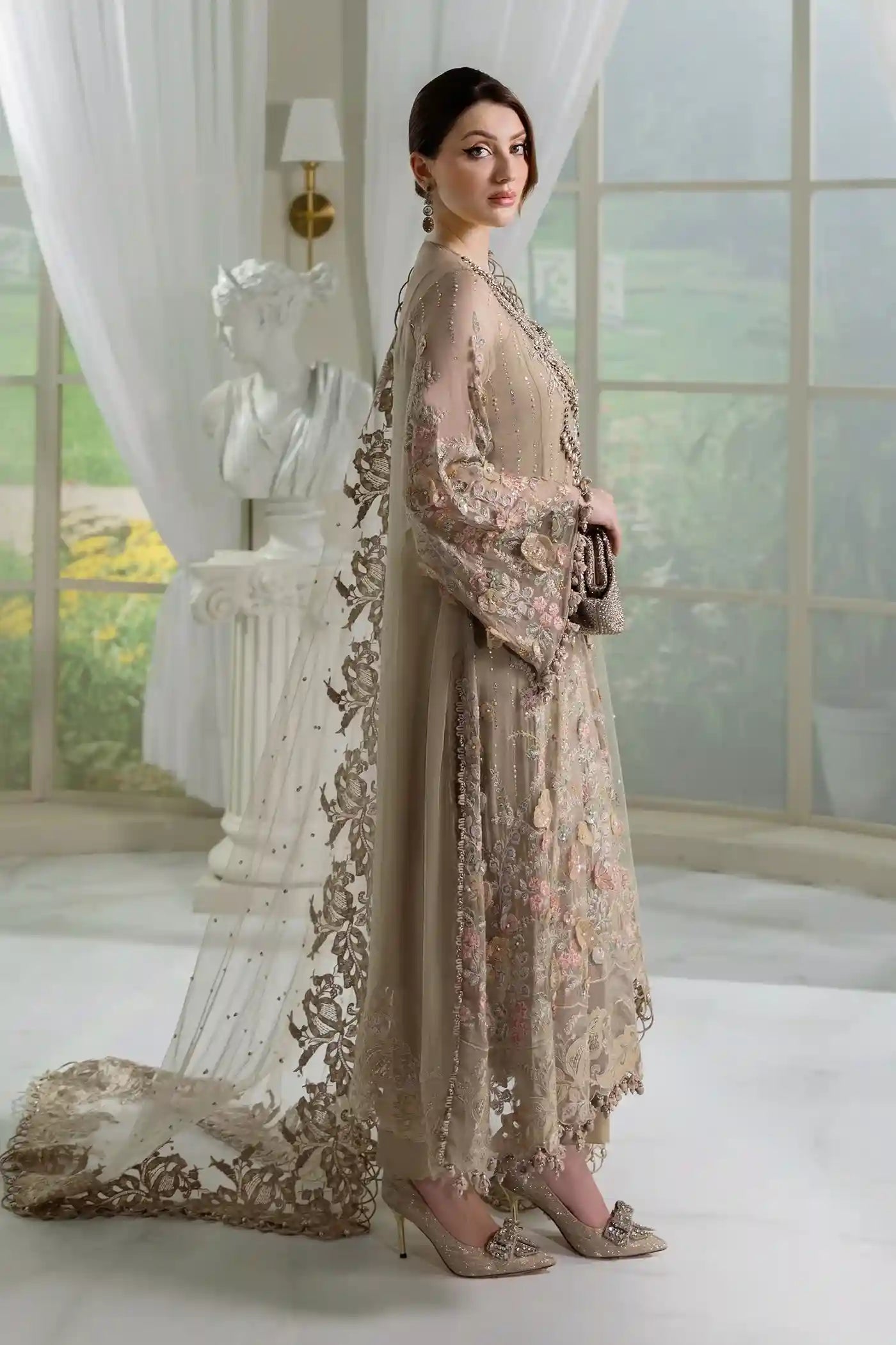 Maria.B - Chiffon Set - MPC-25-107 - Full Side View