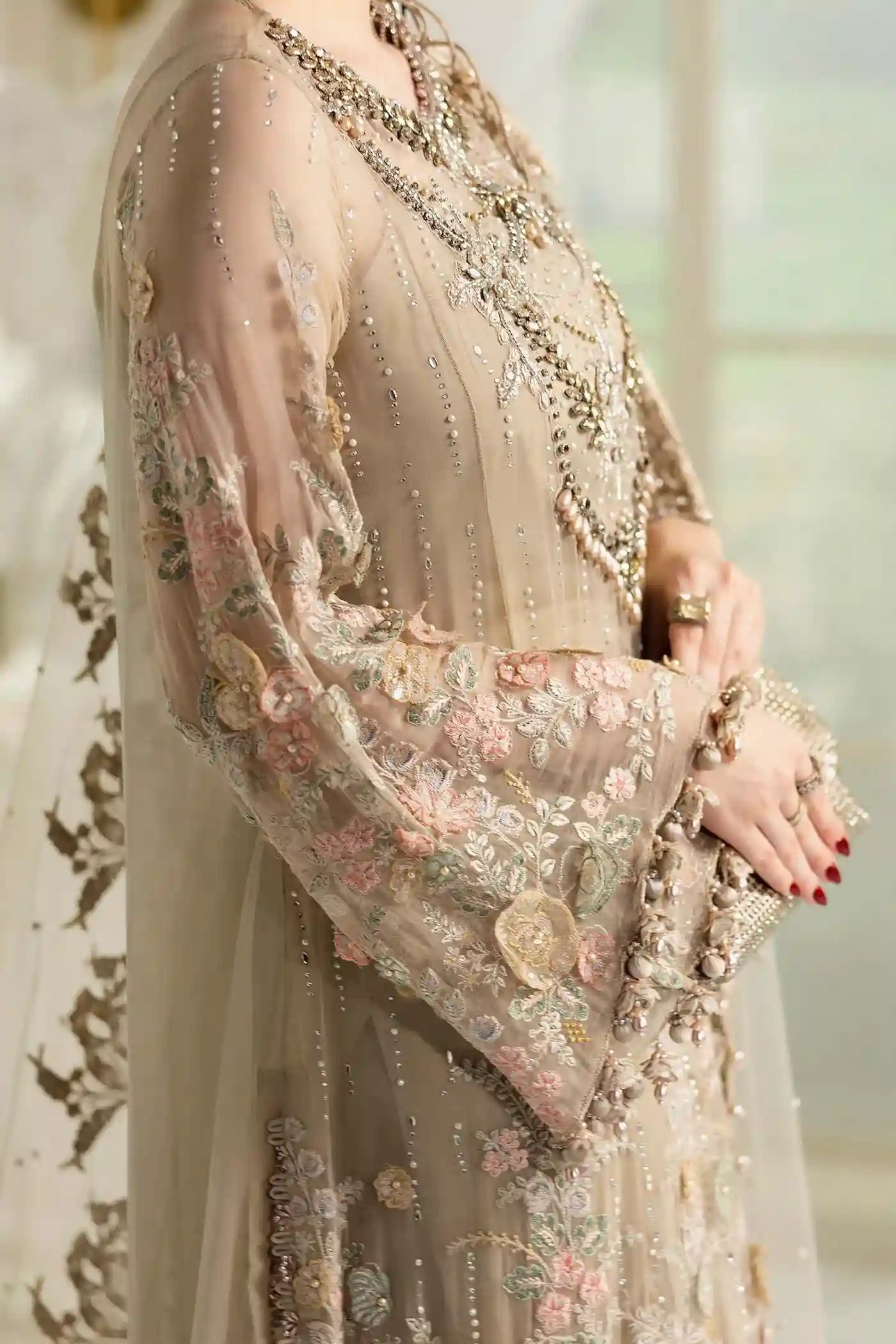 Maria.B - Chiffon Set - MPC-25-107 - Sleeves