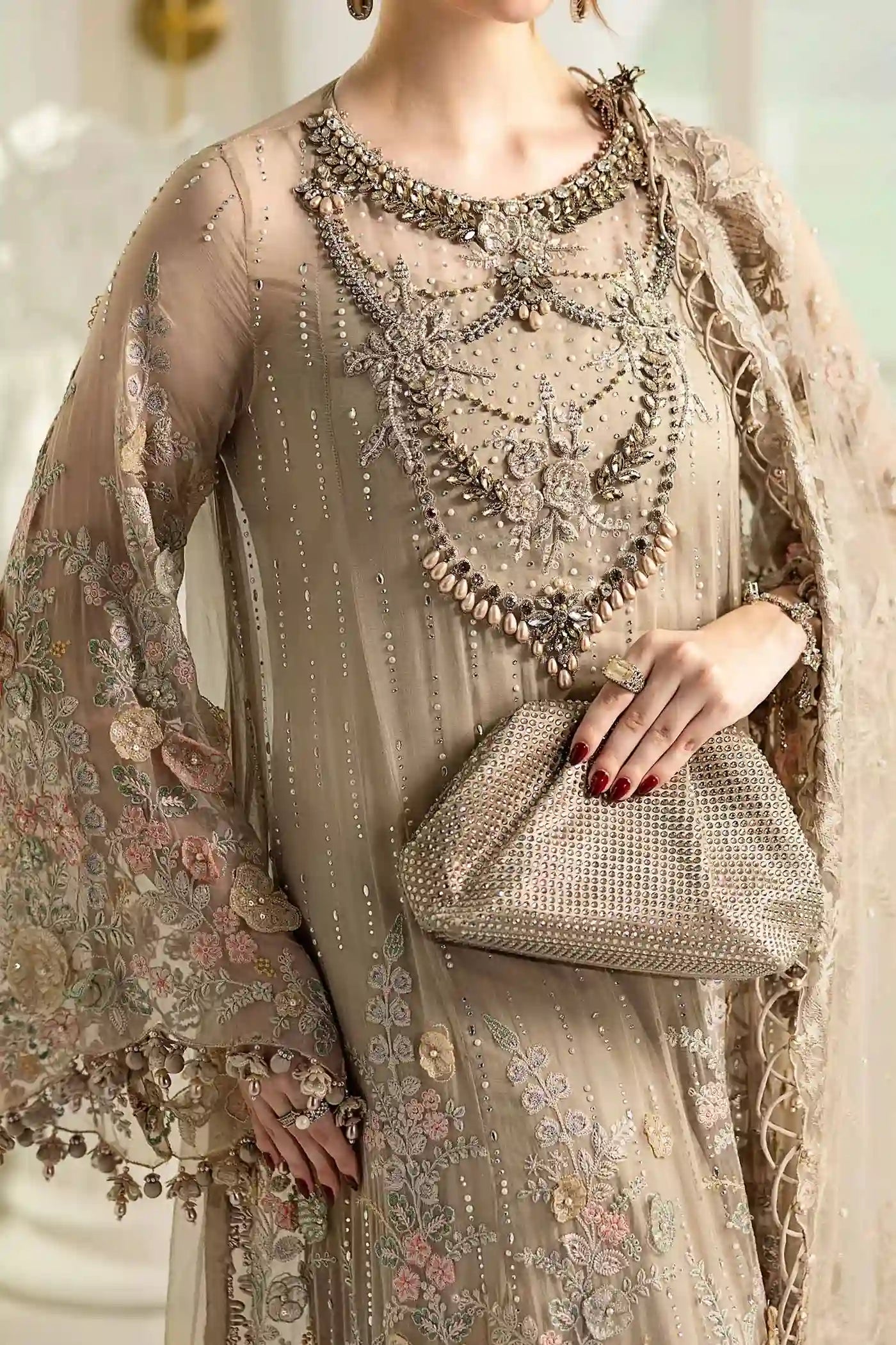 Maria.B - Chiffon Set - MPC-25-107 - Neckline