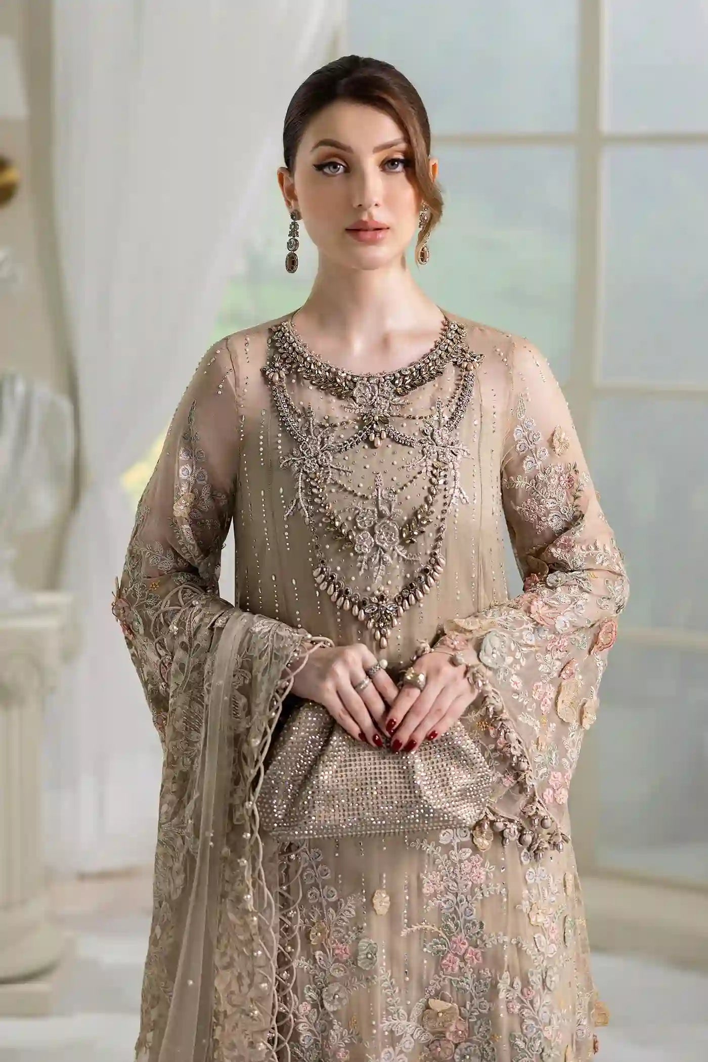 Maria.B - Chiffon Set - MPC-25-107 - Front Closeup