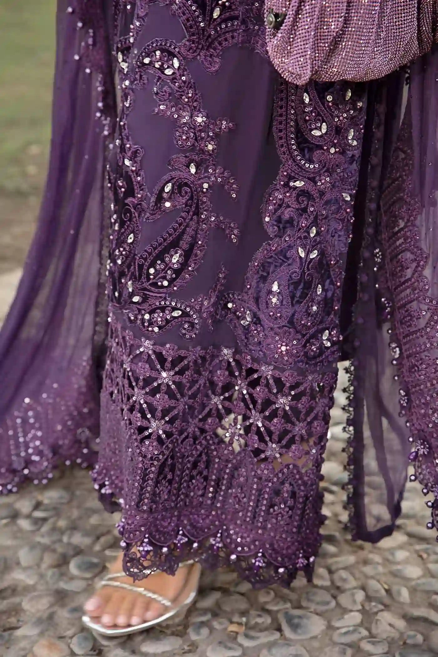 Maria.B Chiffons MPC-24-102 - Purple - Daman Closeup