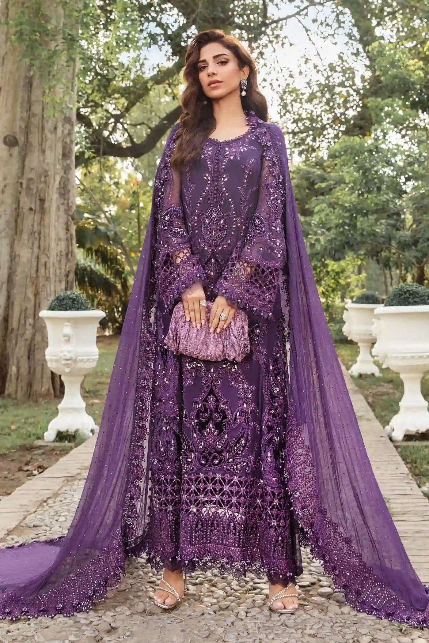 Maria.B Chiffons MPC-24-102 - Purple - Full Front View