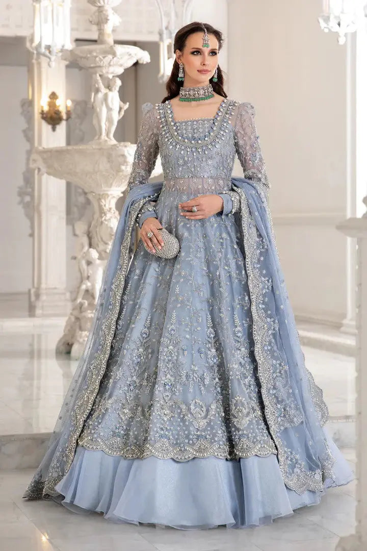 Maria B - Couture Ice Blue -MC-041 - Full Front