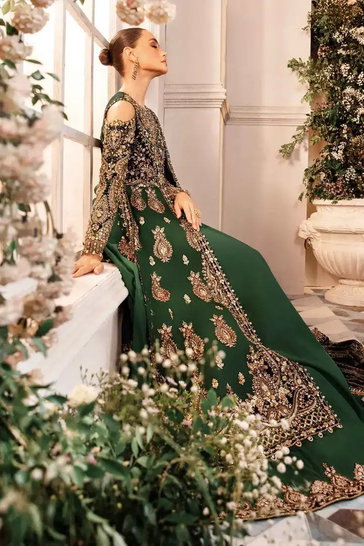 Maria B - Embroidered Organza Suit - BD-2904 - Side Full View