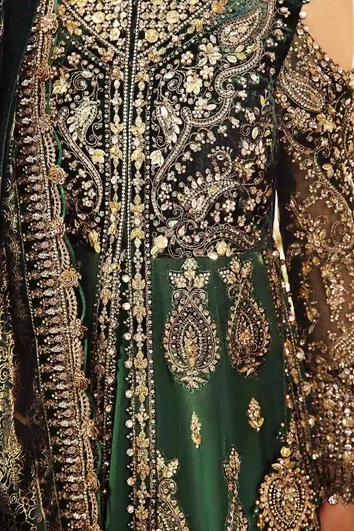 Maria B - Embroidered Organza Suit - BD-2904 - Closeup