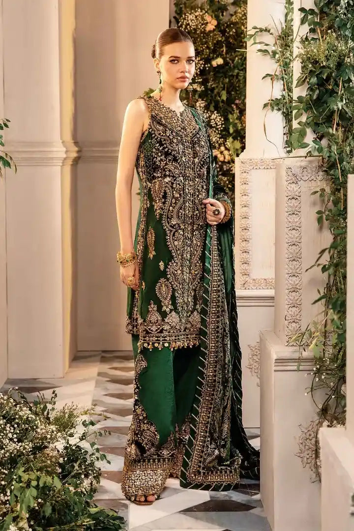 Maria B - Embroidered Organza Suit - BD-2904 - Full Front View