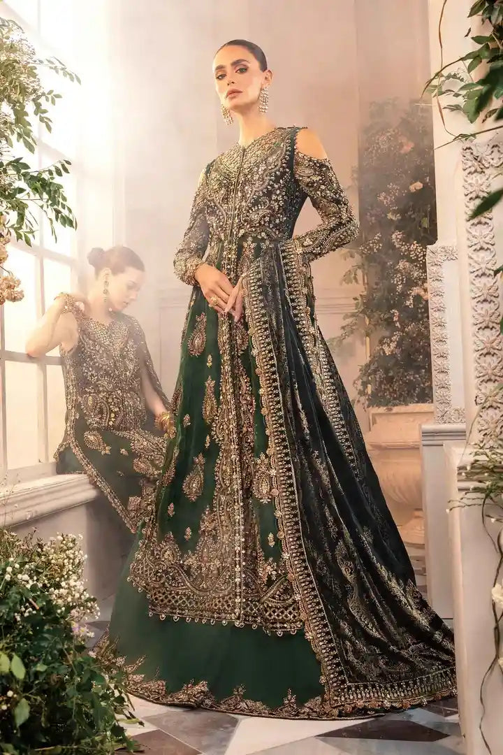 Maria B - Embroidered Organza Suit - BD-2904 - Full Front View