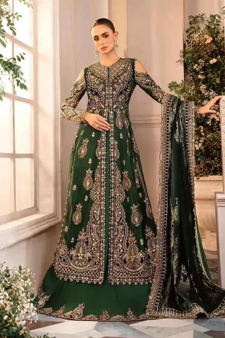 Maria B - Embroidered Organza Suit - BD-2904 - Full Front View