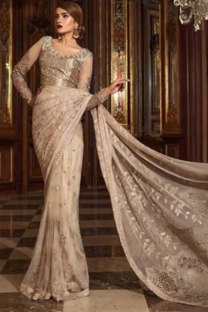 Maria.B Mbroidered Saree