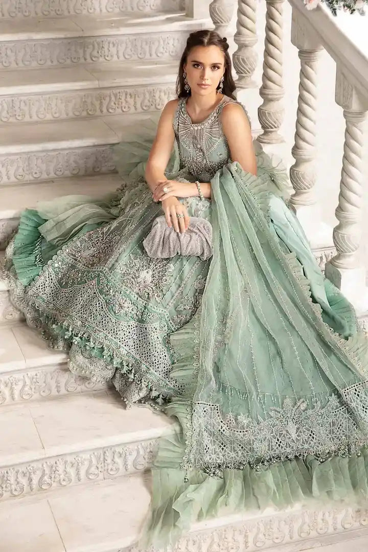 Maria B - Embroidered Suit - BD-2803 - Full Front View