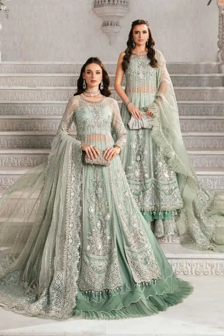 Maria B - Embroidered Suit - BD-2803 - Full Front View