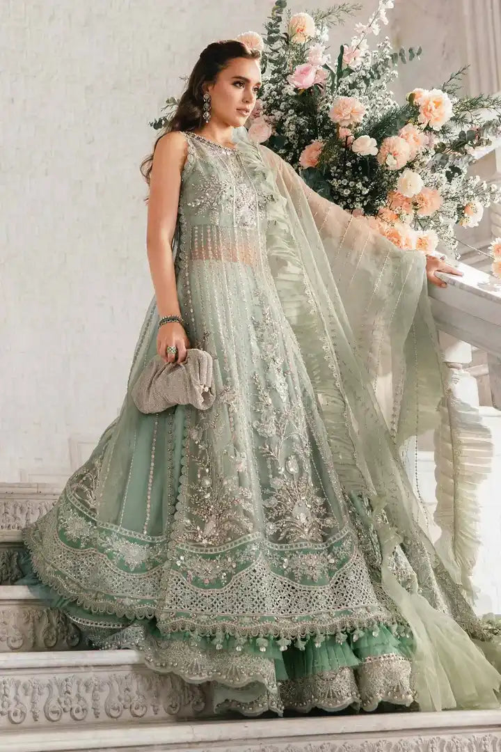 Maria B - Embroidered Suit - BD-2803 - Side Full View