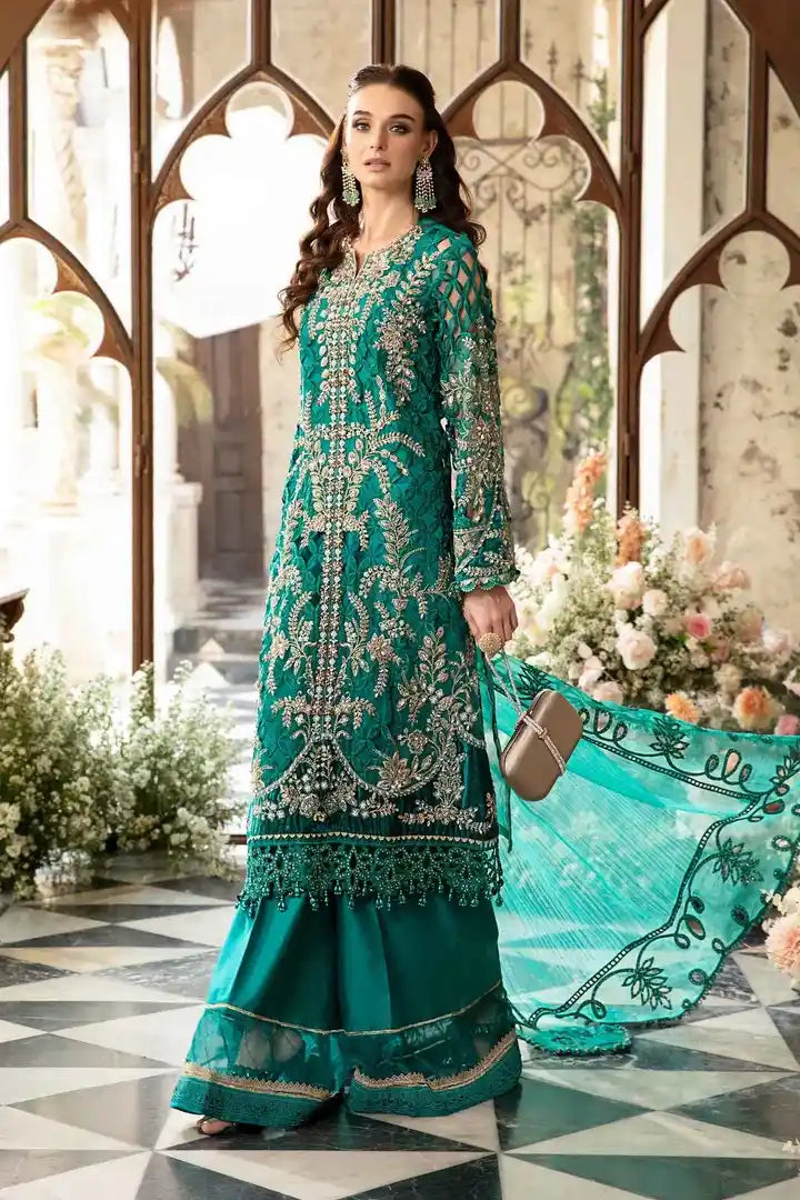 Maria B - Embroidered Suit - BD-2806 - Full Front View