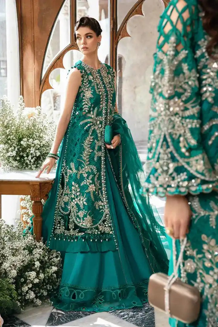 Maria B - Embroidered Suit - BD-2806- Side Full View