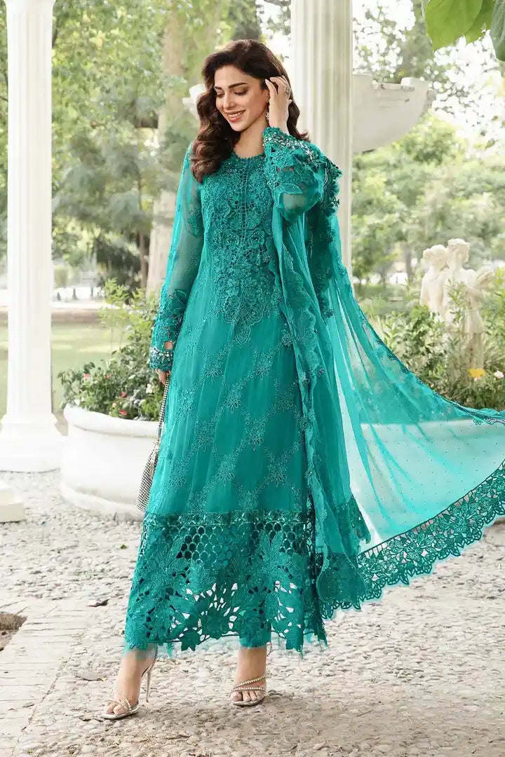 Maria B - MPC-24-105 - Chiffon Suit - Full Front View