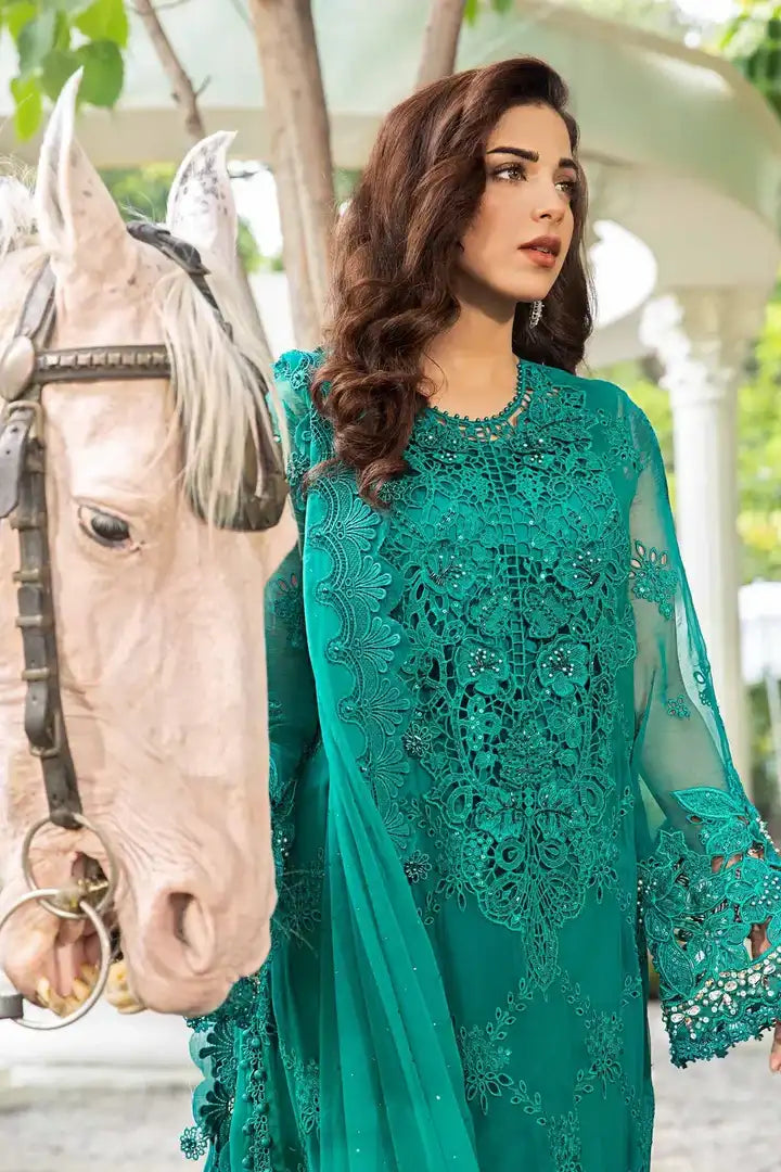 Maria B - MPC-24-105 - Chiffon Suit - Front Closeup View