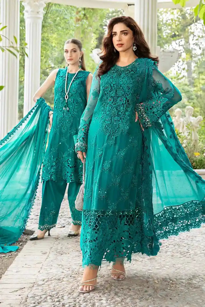 Maria B - MPC-24-105 - Chiffon Suit - Full Front View