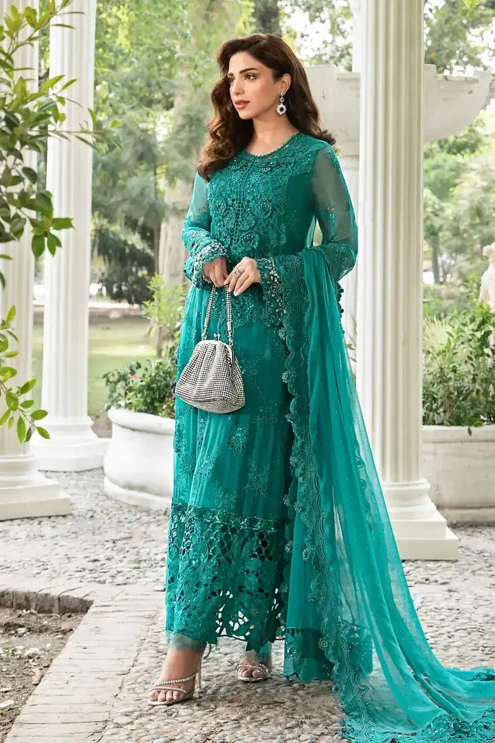 Maria B - MPC-24-105 - Chiffon Suit - Full Front View