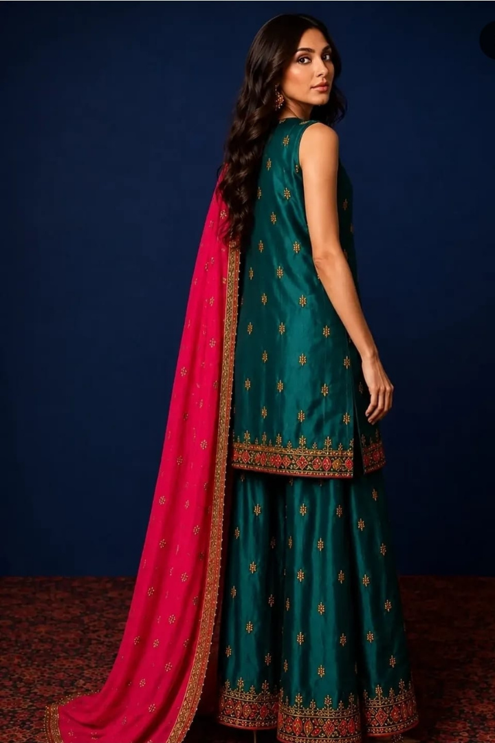 Vintage - 3pc Tassel Silk Suit