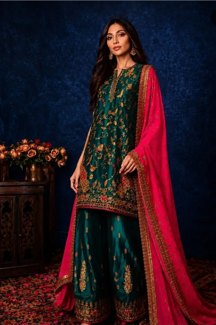 Vintage - 3pc Tassel Silk Suit
