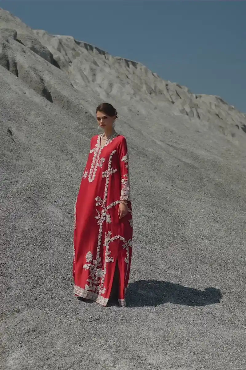Sibel - Brick Red Kaftan